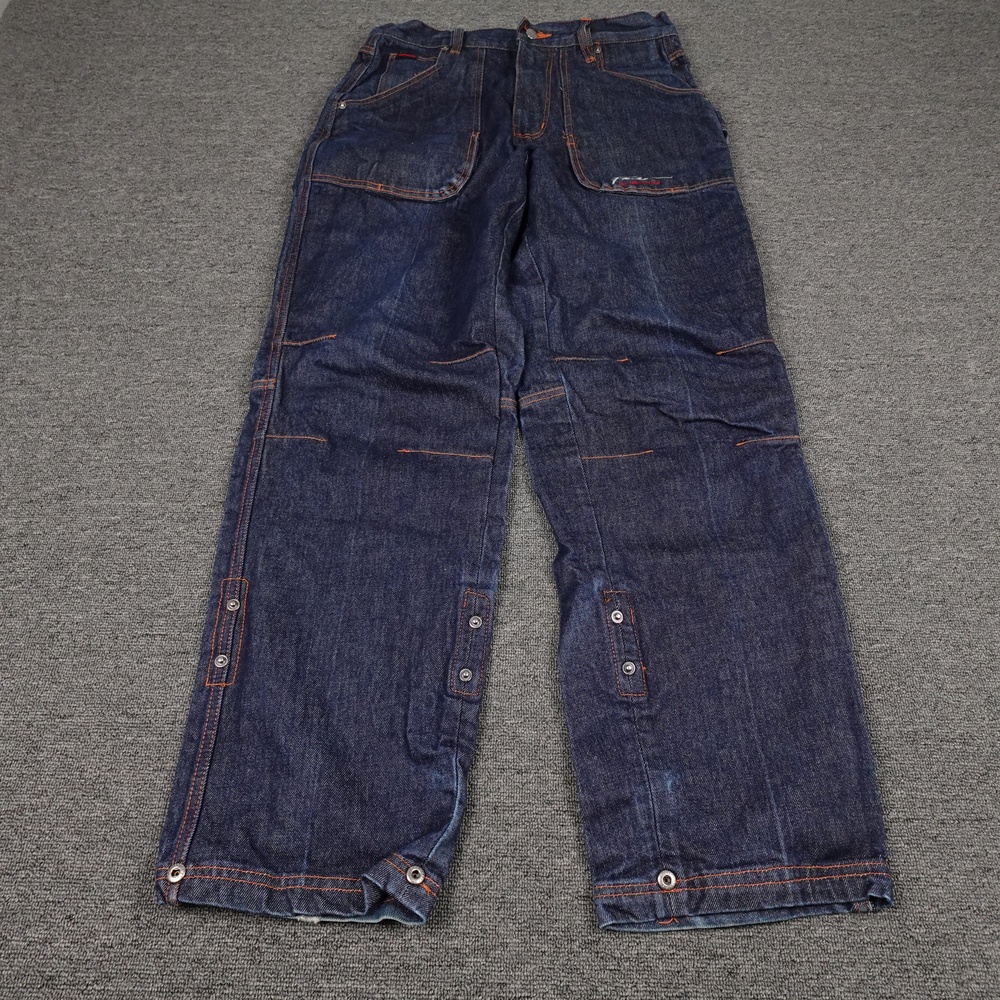 Vintage FUBU The Collection Jeans Mens 32x34 Blue Dark Wash Wide Leg Baggy Y2K